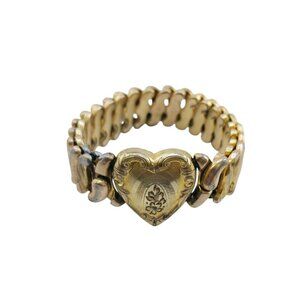 Vintage Phoenix WWII Sweetheart Expansion Bracelet Heart Design (A7764)